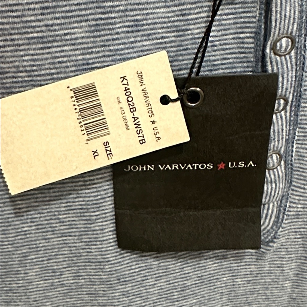 John Varvatos U.S.A Short Sleeve Henley Size XL - Picture 3 of 11